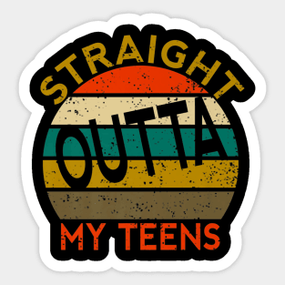 Straight Outta My Teens 20th Birthday Gift Sticker